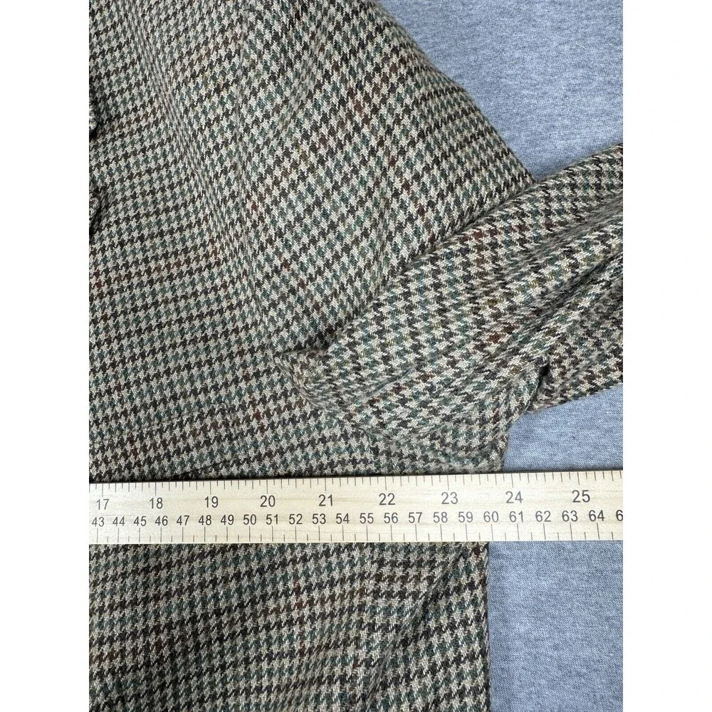 Brooks Brothers 46L Wool Houndstooth‎ Sport Coat Jacket Blazer 2-button Vintage